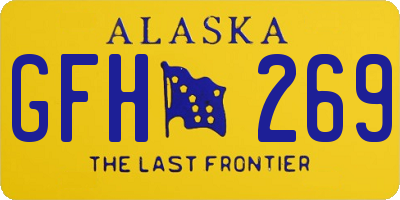 AK license plate GFH269