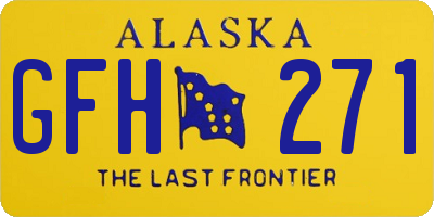 AK license plate GFH271