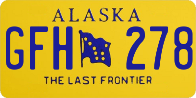 AK license plate GFH278