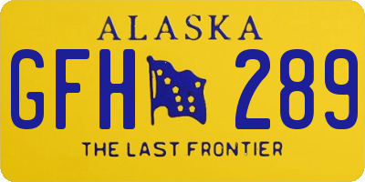 AK license plate GFH289