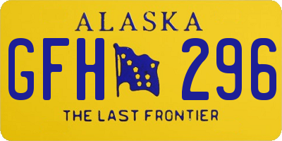 AK license plate GFH296