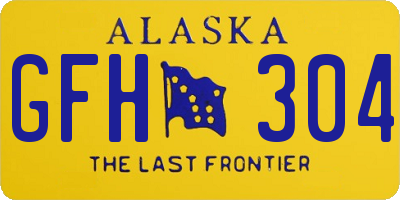 AK license plate GFH304
