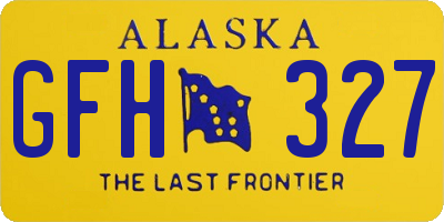 AK license plate GFH327