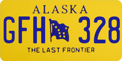 AK license plate GFH328
