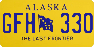 AK license plate GFH330