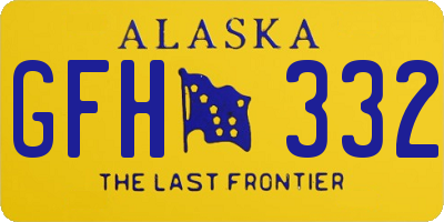 AK license plate GFH332
