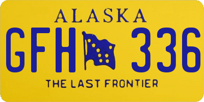 AK license plate GFH336