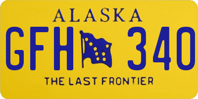 AK license plate GFH340
