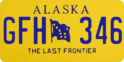 AK license plate GFH346