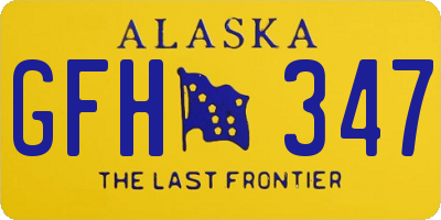 AK license plate GFH347