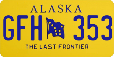AK license plate GFH353