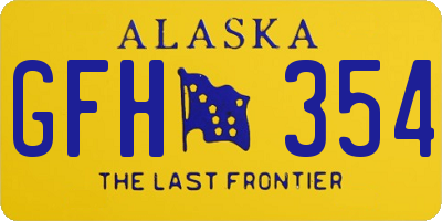 AK license plate GFH354