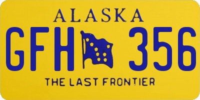AK license plate GFH356