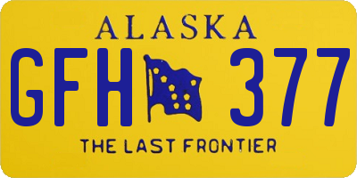 AK license plate GFH377