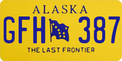 AK license plate GFH387