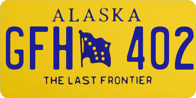 AK license plate GFH402