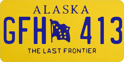 AK license plate GFH413
