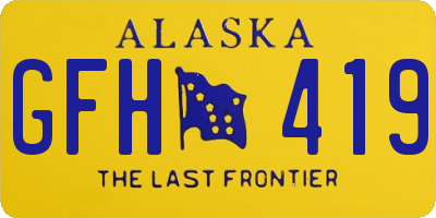AK license plate GFH419