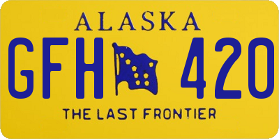 AK license plate GFH420