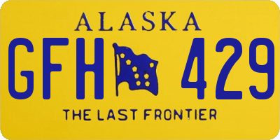 AK license plate GFH429