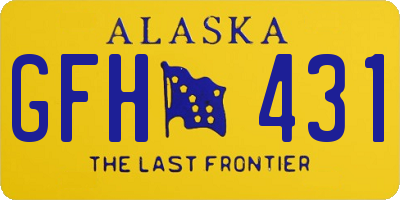 AK license plate GFH431