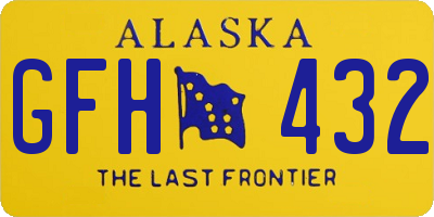 AK license plate GFH432