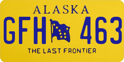 AK license plate GFH463