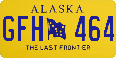 AK license plate GFH464