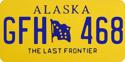 AK license plate GFH468