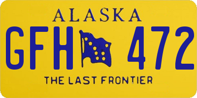 AK license plate GFH472