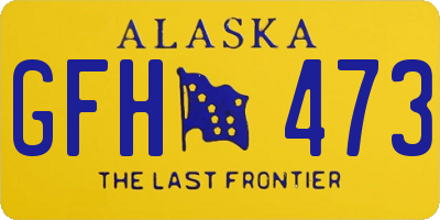 AK license plate GFH473