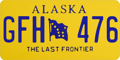 AK license plate GFH476