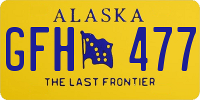 AK license plate GFH477