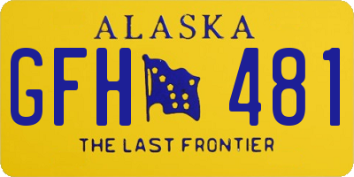 AK license plate GFH481