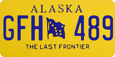 AK license plate GFH489