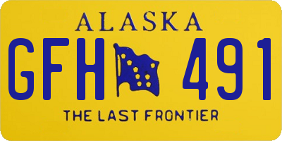 AK license plate GFH491