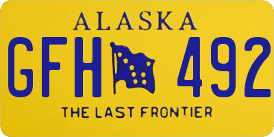 AK license plate GFH492