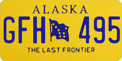 AK license plate GFH495