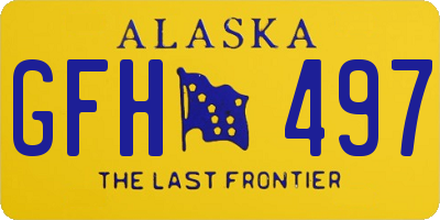 AK license plate GFH497