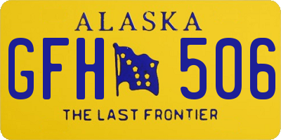 AK license plate GFH506