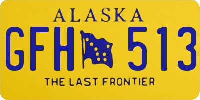 AK license plate GFH513