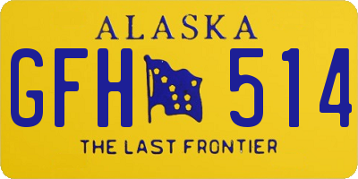 AK license plate GFH514