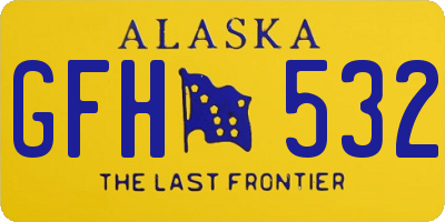 AK license plate GFH532