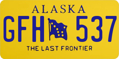 AK license plate GFH537