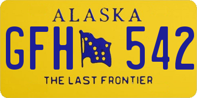 AK license plate GFH542