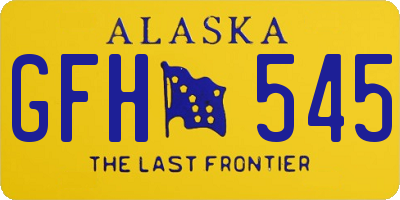 AK license plate GFH545