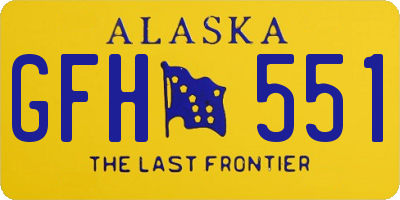 AK license plate GFH551