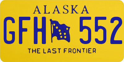 AK license plate GFH552