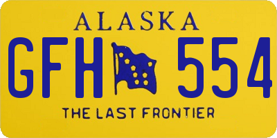 AK license plate GFH554