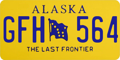 AK license plate GFH564